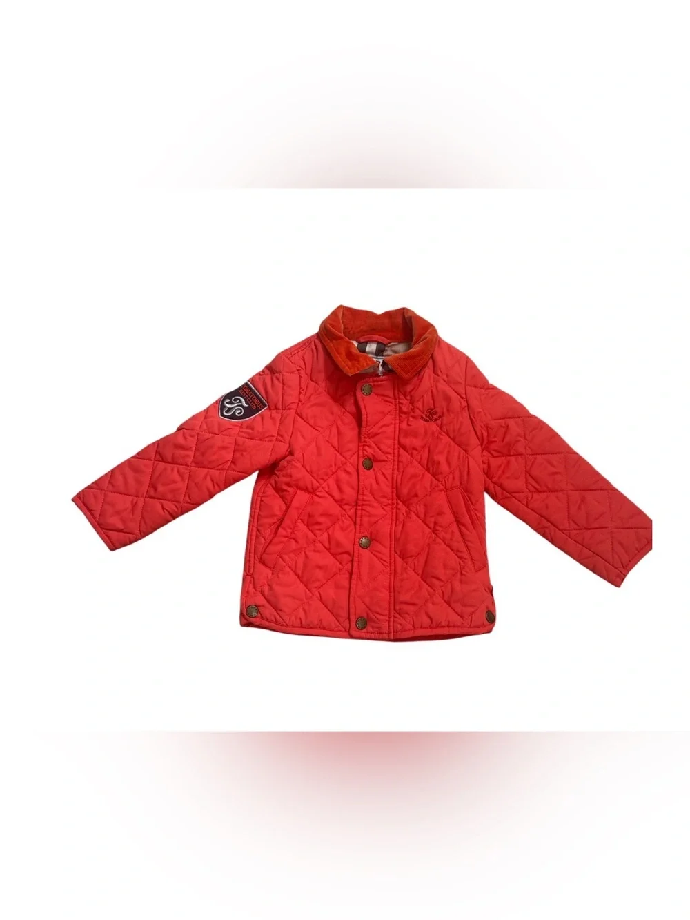Boys Fall Quilted pumpkin orange boutique jacket size 100/48 EU sizing USA 4 4 T